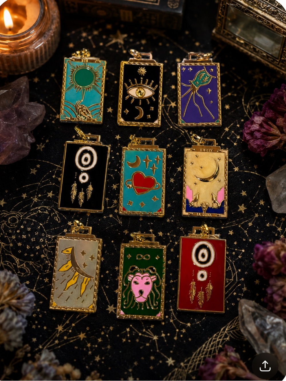 ✨ BUYER'S CHOICE ✨ Tarot Inspired Enamel Pendants • Bag Charm • Keychain